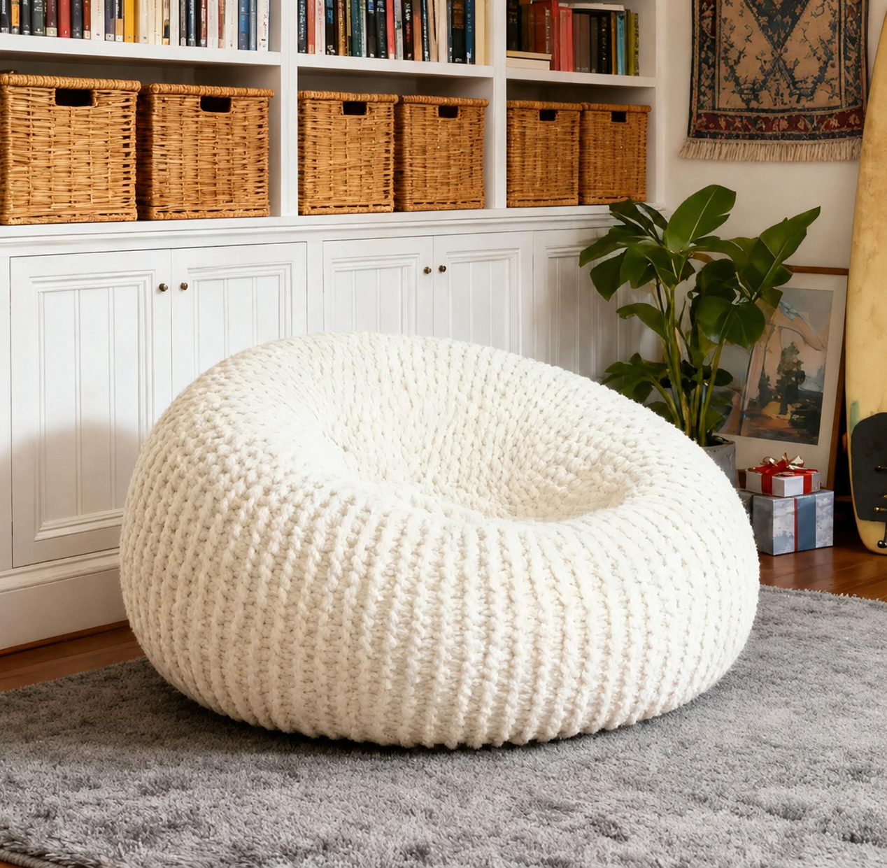 Knitted Pouf Cover — Softa