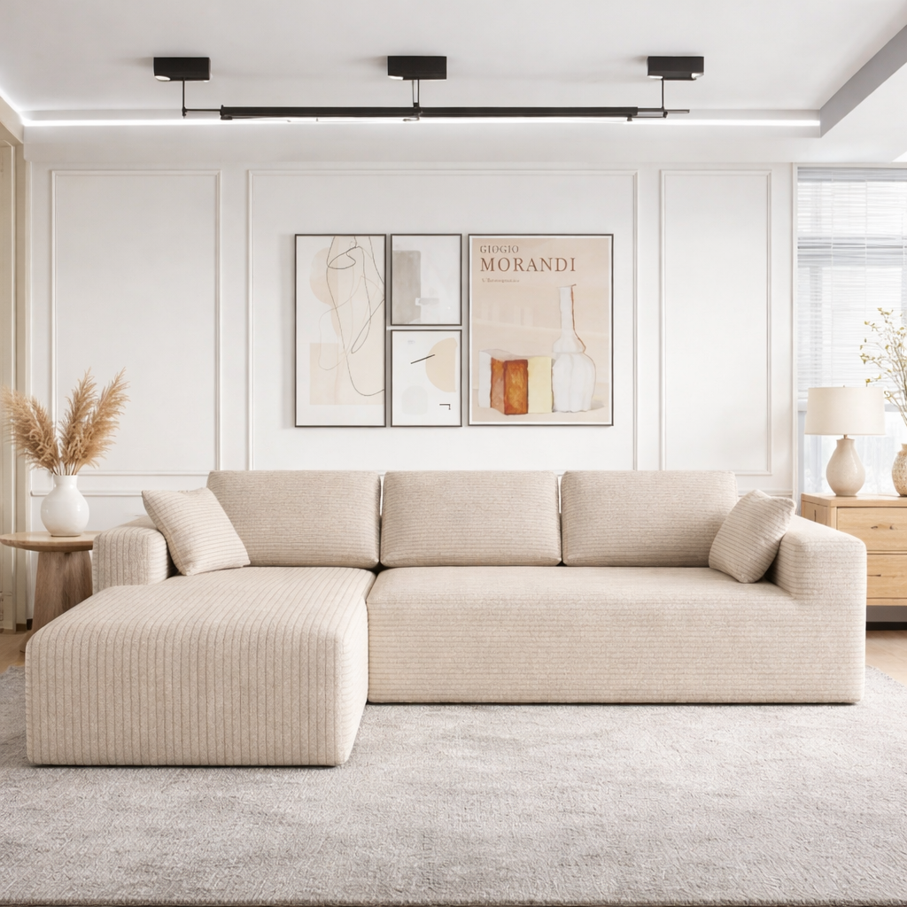 Corduroy Sectional Sofa — Lunara