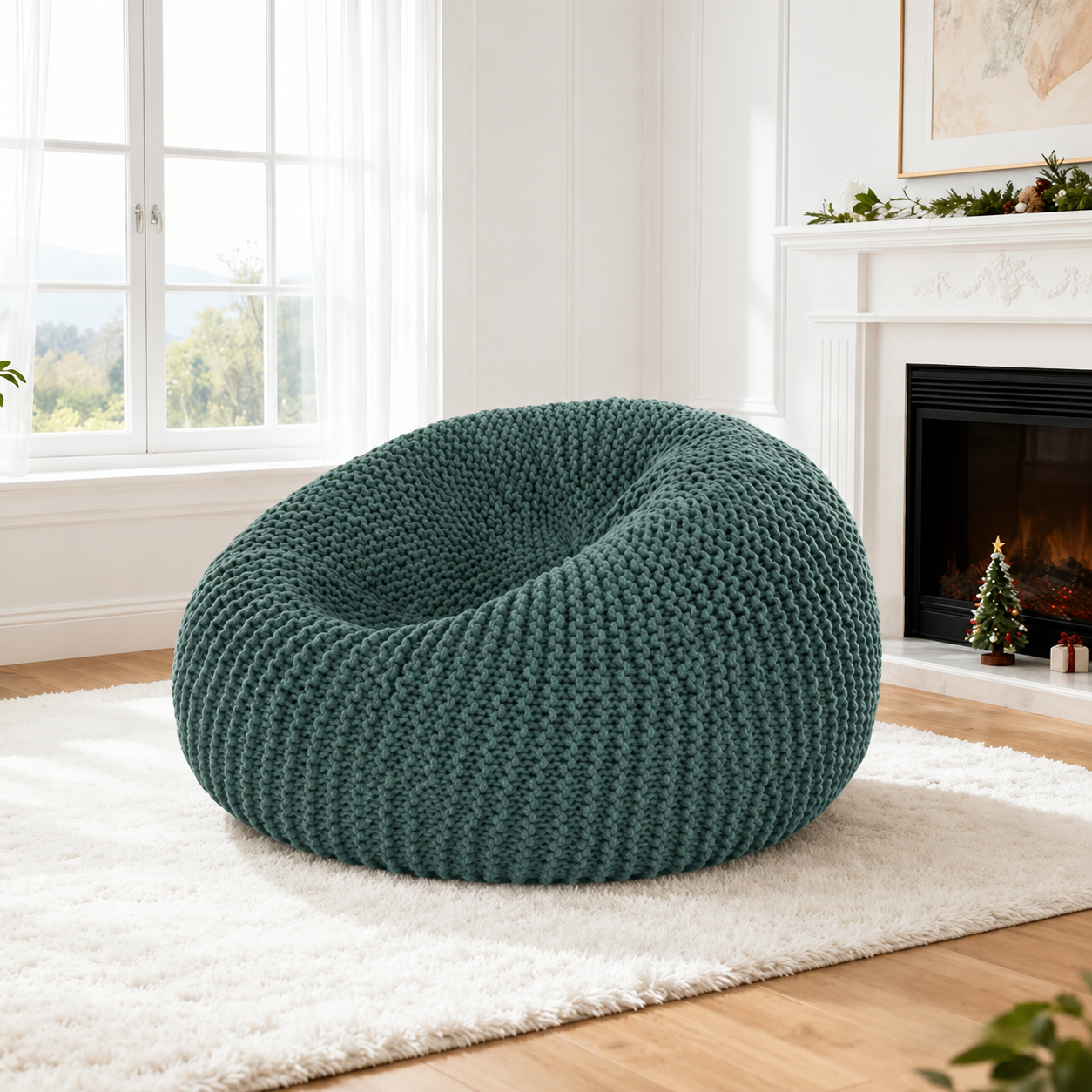 Knitted Pouf Cover — Softa