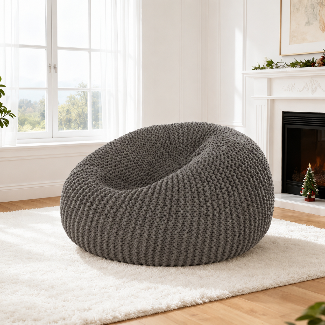 Knitted Pouf Cover — Softa