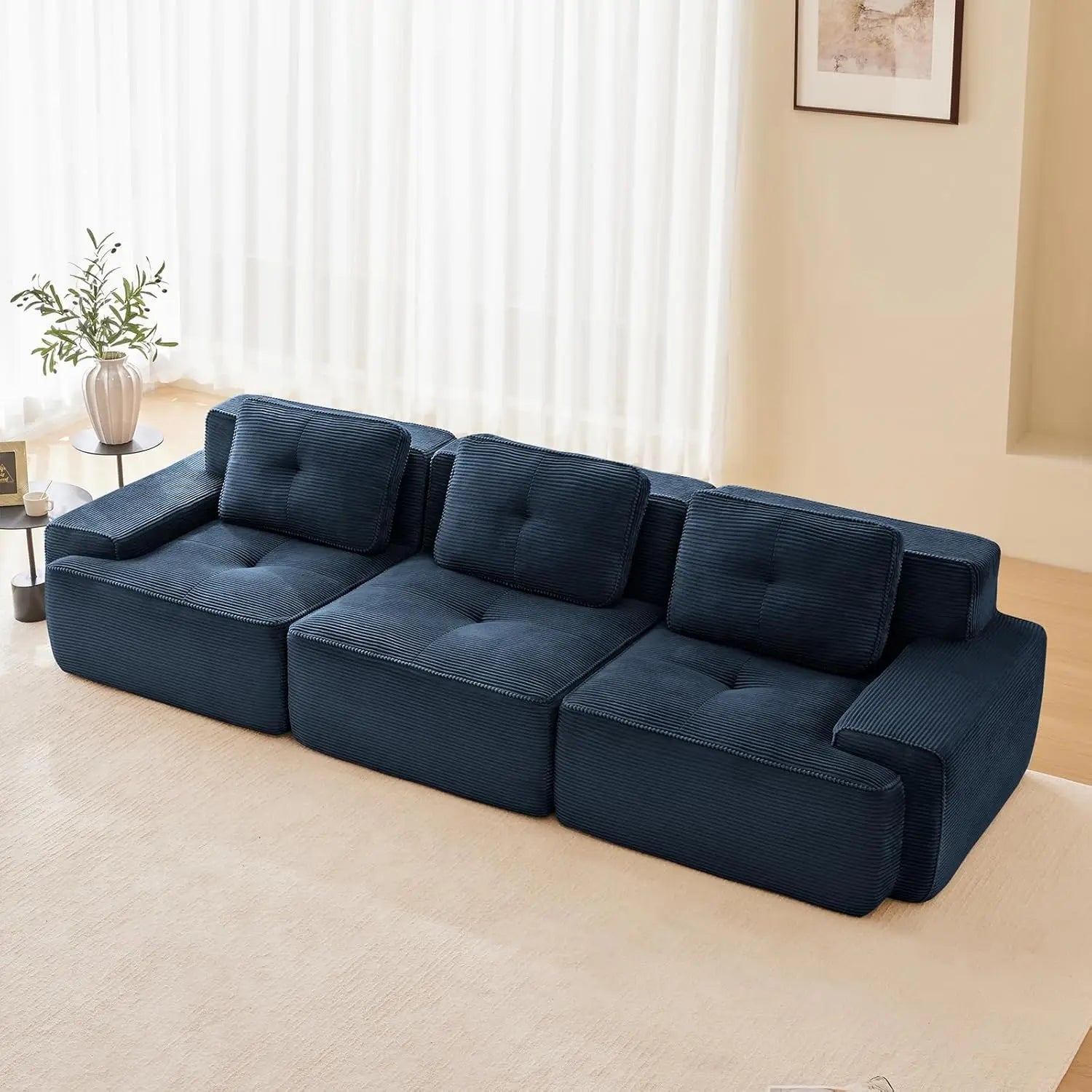 Corduroy Cloud Sofa Safira – Modular Sectional Couch for Living Room