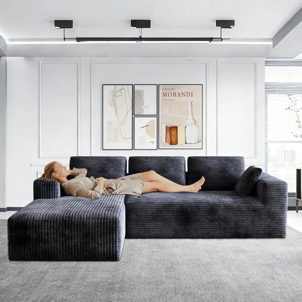 Corduroy Sectional Sofa — Lunara