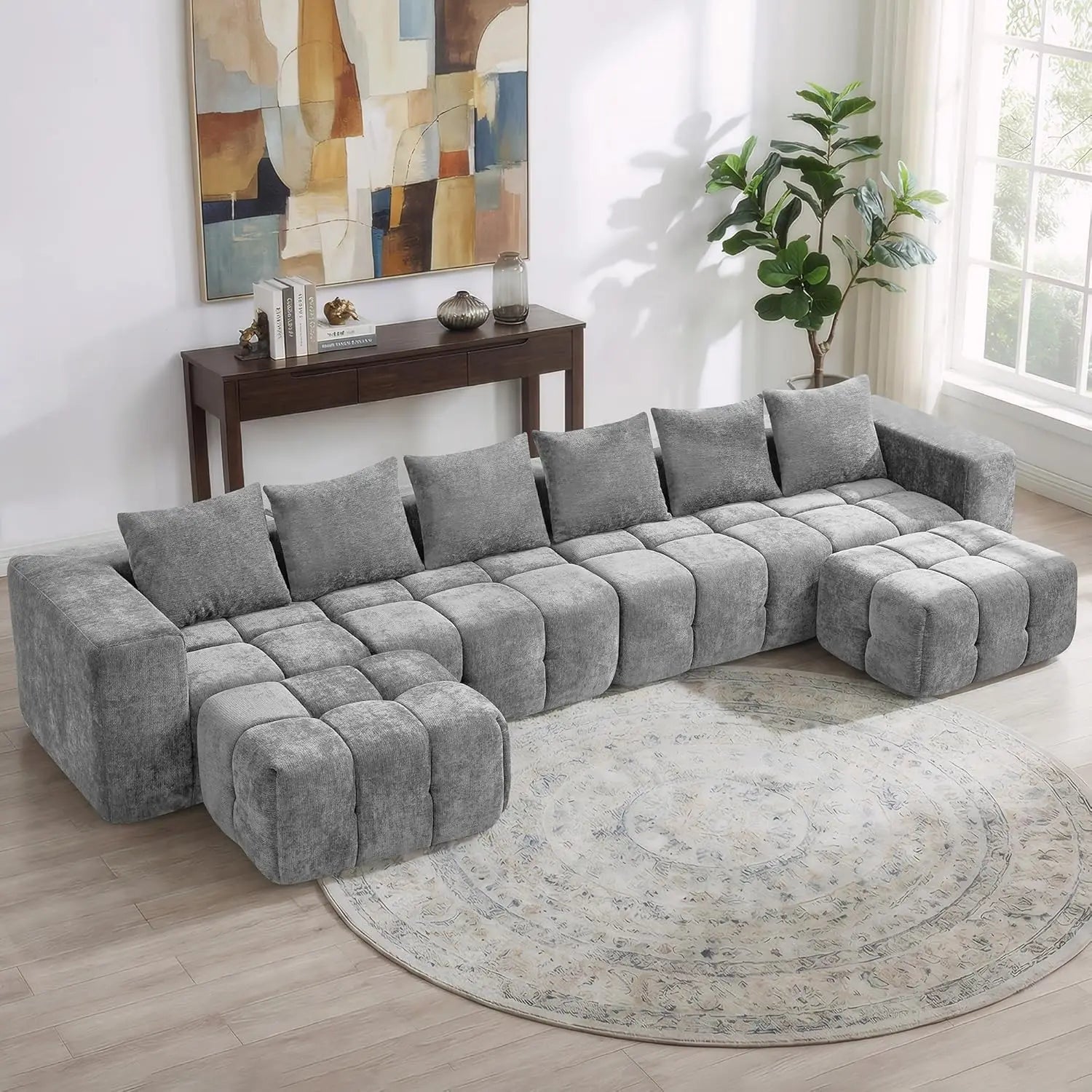 Oversized U-Shaped Modular Cloud Sofa — Valdène
