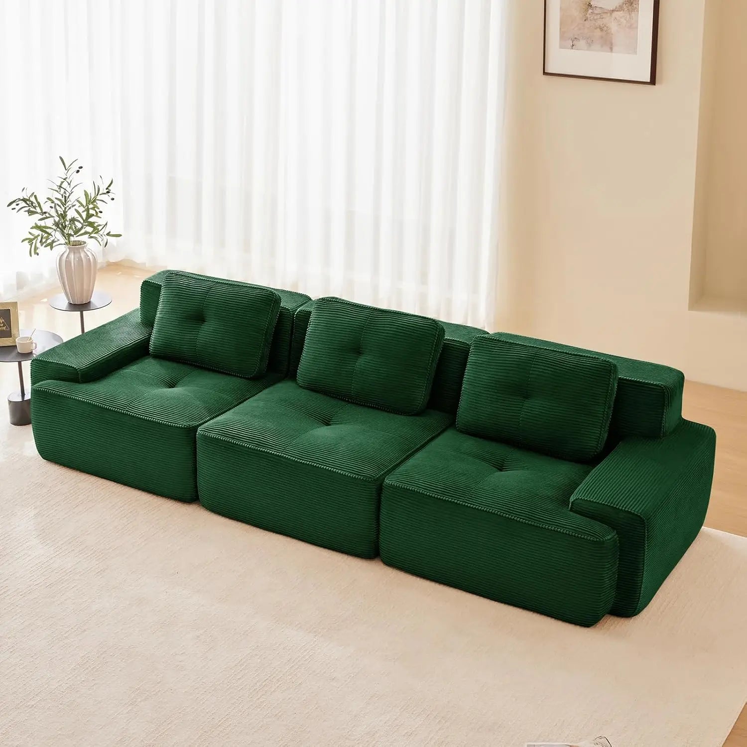 Corduroy Cloud Sofa Safira – Modular Sectional Couch for Living Room