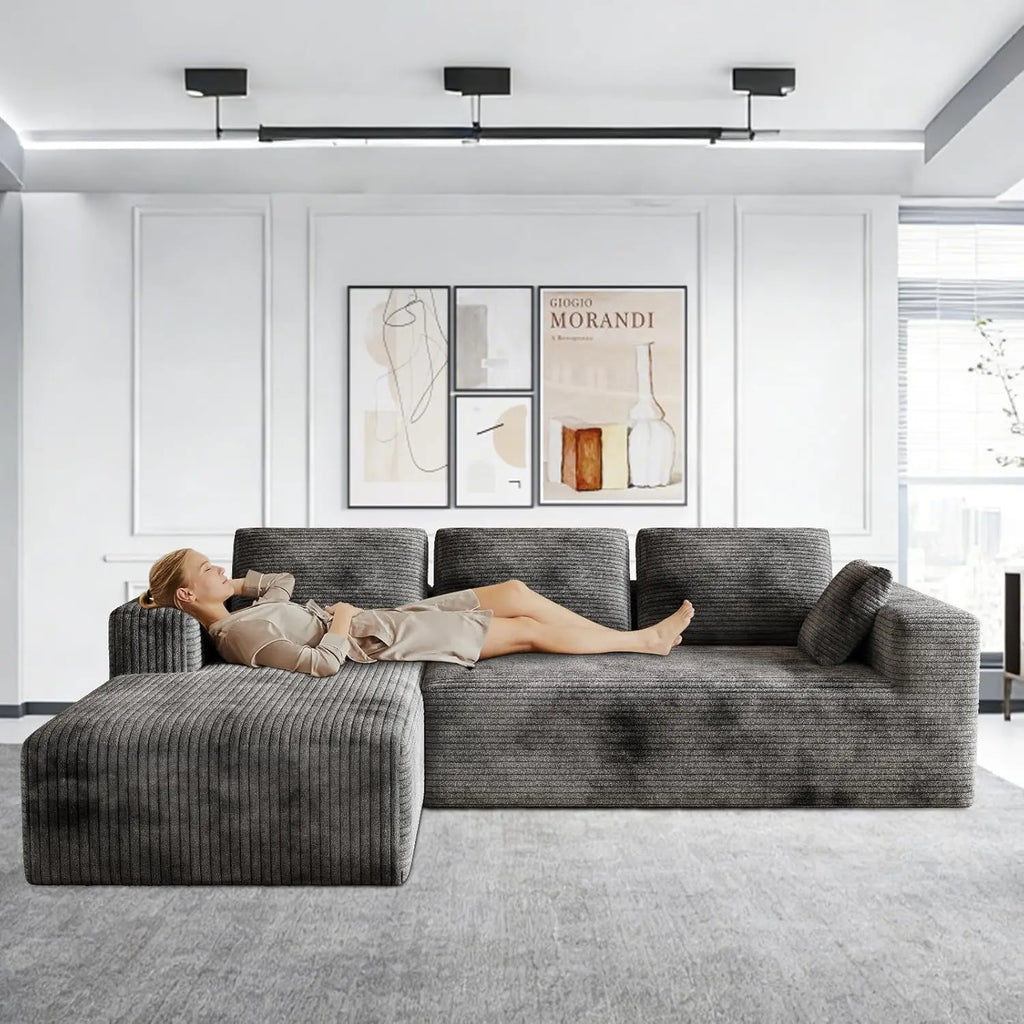 Corduroy Sectional Sofa — Lunara