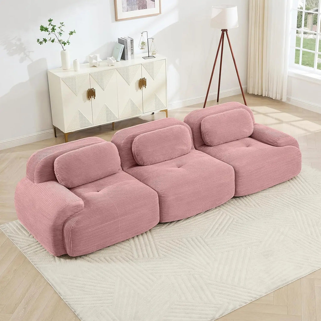 Corduroy Cloud Sofa Safira – Modular Sectional Couch for Living Room