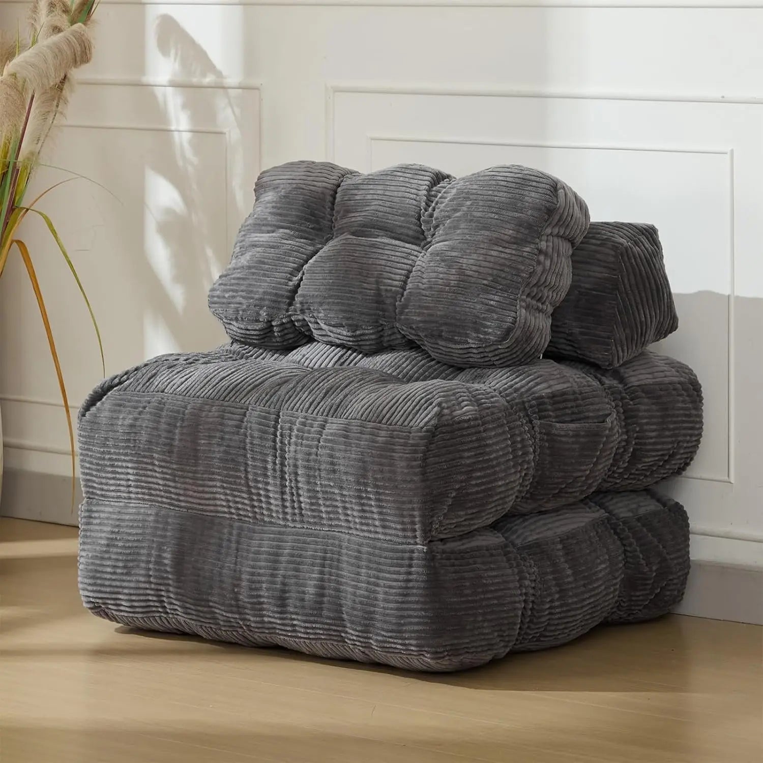 3-in-1 34" Folding Sofa Bed with Pillow Boneless Matress with Back Support Comfy Portable Convertible Sleeper Chair Floor Sofa