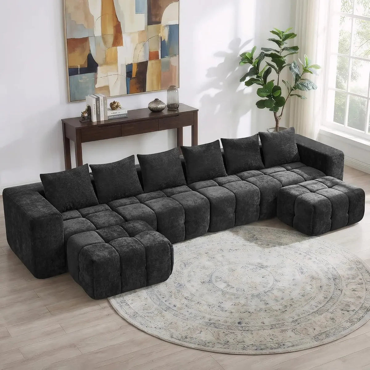 Oversized U-Shaped Modular Cloud Sofa — Valdène