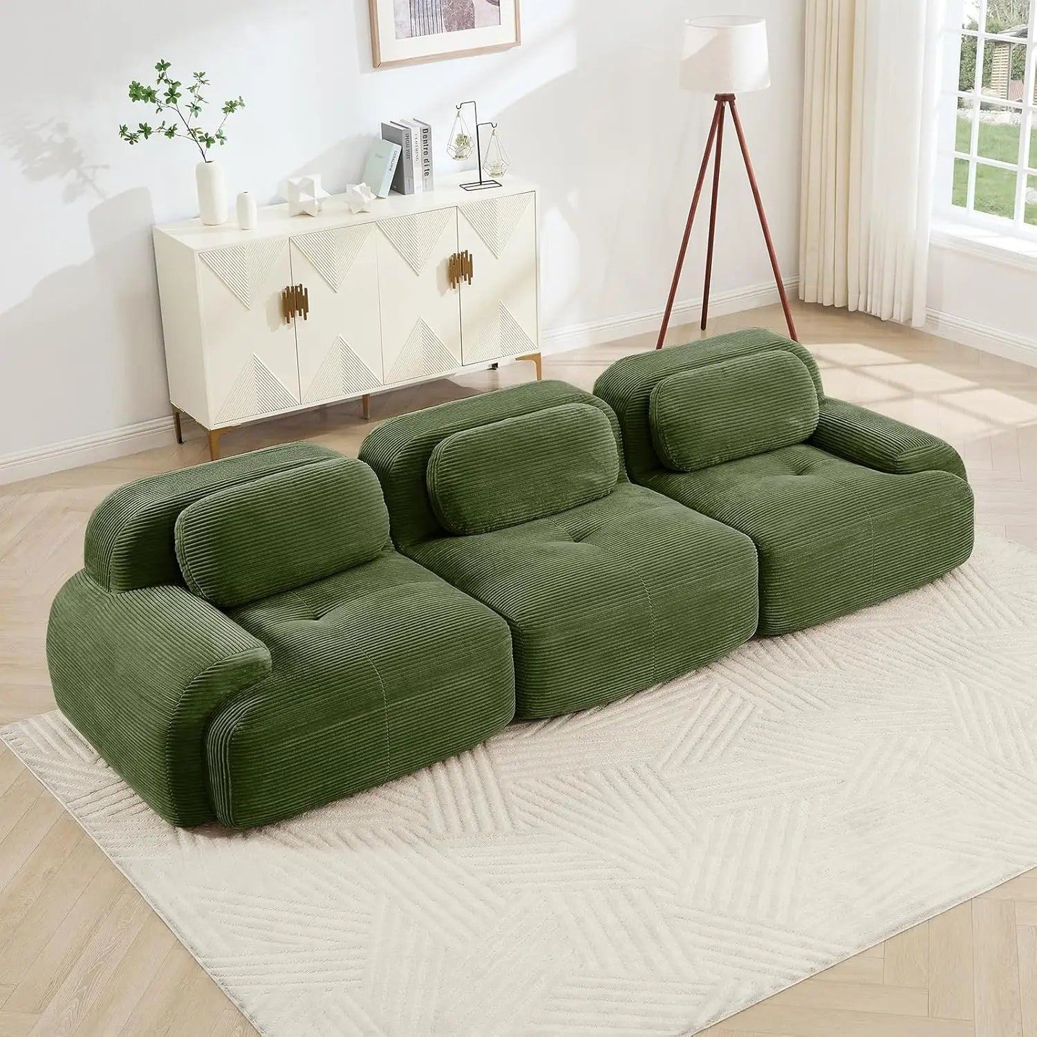 Corduroy Cloud Sofa Safira – Modular Sectional Couch for Living Room