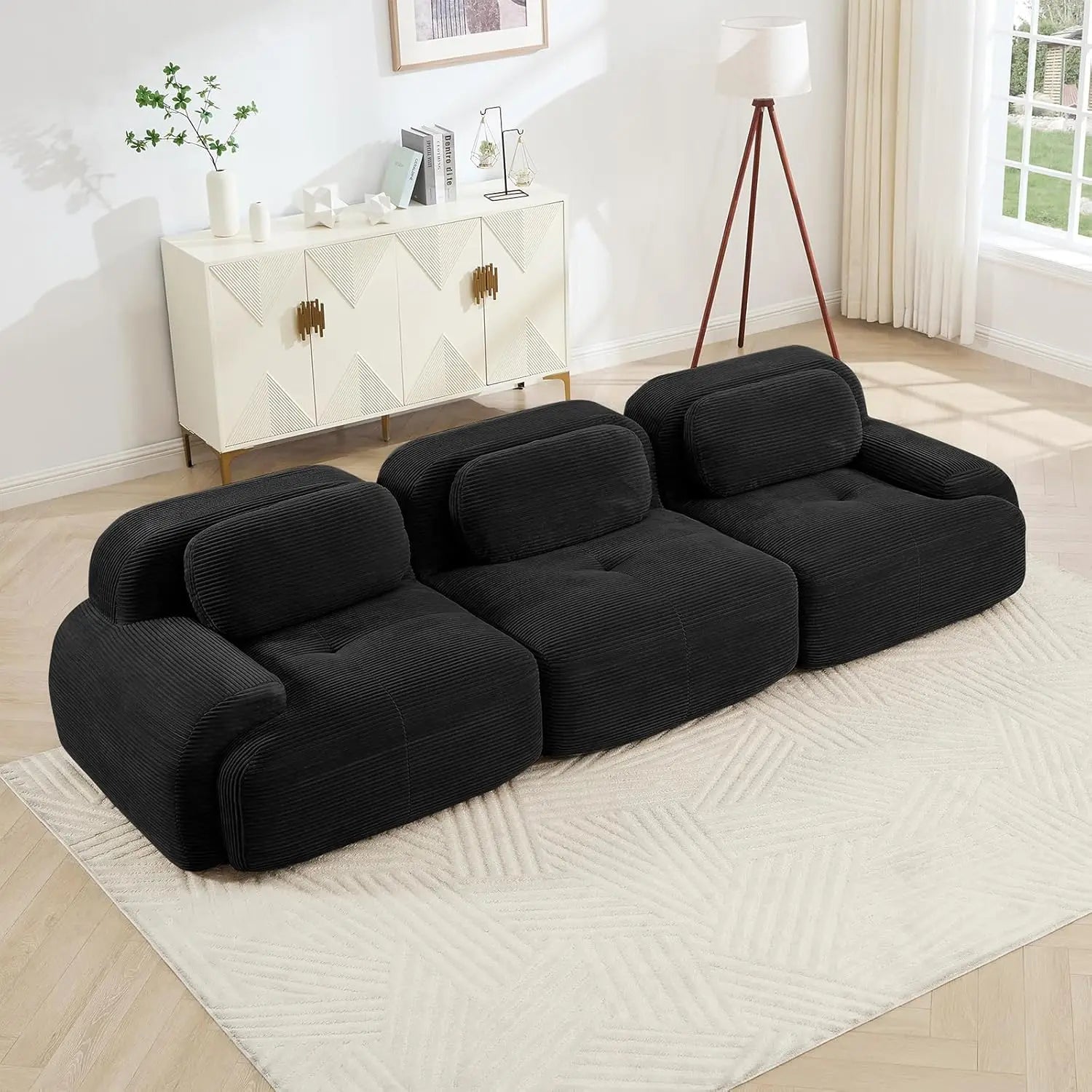 Corduroy Cloud Sofa Safira – Modular Sectional Couch for Living Room