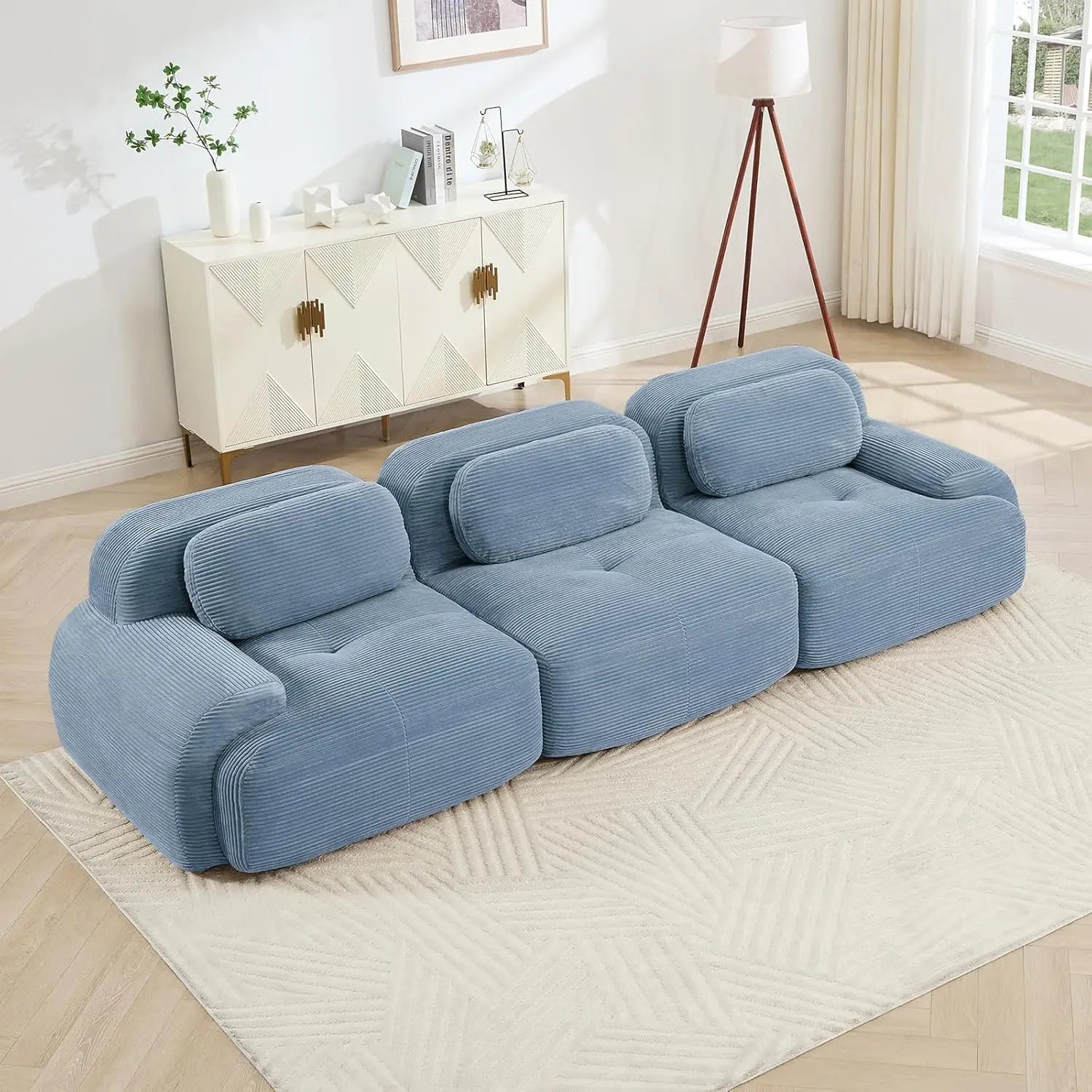 Corduroy Cloud Sofa Safira – Modular Sectional Couch for Living Room
